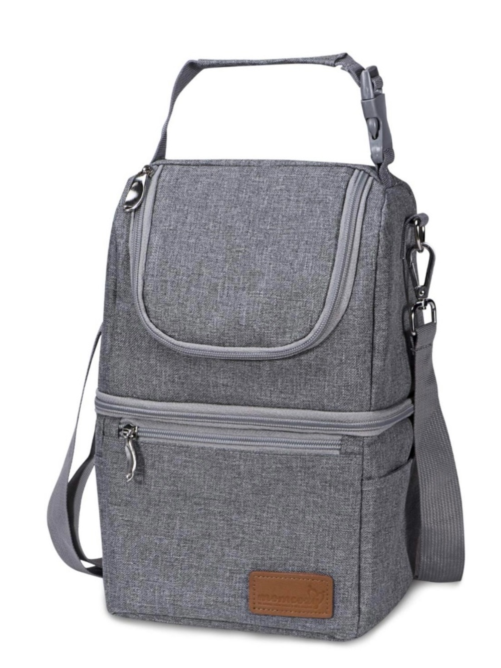 Gray Insulated Baby Bag Cooler Tote - Momcozy